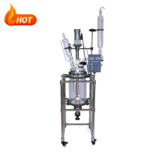 Chemical Lab Stirring Reaction Double Layer Glass Reactor
